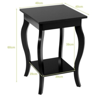 Costway βοηθητικό τραπέζι με ράφι με καμπύλα πόδια τραπεζάκι καφέ 4...