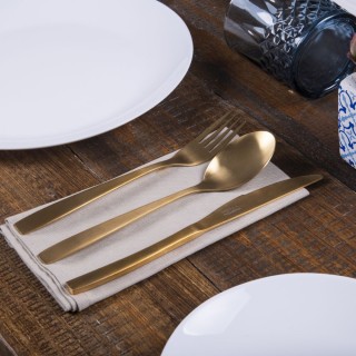 Galileo Σετ 3 Σατινέ Χρυσά Πιρούνια από Ανοξείδωτο Ατσάλι 180 Manha...