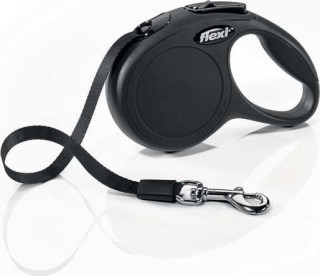 Πτυσσόμενο Λουρί/Οδηγός Σκύλου Ιμάντας 3m έως 12kg S Μαύρο 40004980...