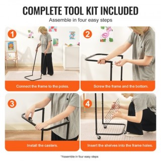 VEVOR Ράφι Στεγνώματος Τέχνης με 25 Αφαιρούμενα Ράφια και Ρόδες Μα... VEVOR Ράφι Στεγνώματος Τέχνης με 25 Αφαιρούμενα Ράφια και Ρόδες Μα...