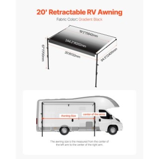 VEVOR 20 Χειροκίνητη Τέντα Αντικατάστασης για DC12V RVs SDKSSSFCZYP... VEVOR 20 Χειροκίνητη Τέντα Αντικατάστασης για DC12V RVs SDKSSSFCZYP...