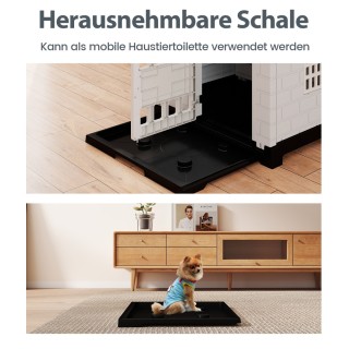 Costway Εξωτερικός Σκύλος Σπίτι με Πόρτα & 3 Παράθυρα & Αφαιρούμενο...