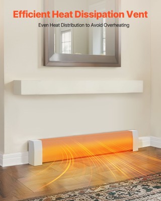 VEVOR Κάλυμμα Ηλεκτρικού Θερμαντικού Σώματος Βάσης 1222mm, Λευκό, Α...