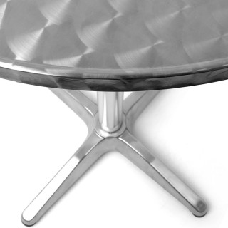 BAKAJI  Στρογγυλό Μπαρ Μπιστρό Τραπέζι Αλουμινίου Υψηλό 60x110cm Τρ...