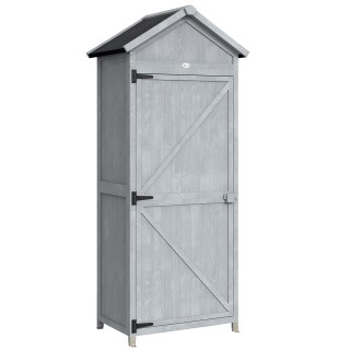 Outsunny Ξύλινη Ντουλάπα Κήπου 77 x 52,5 x 178 εκ. με Αναδιπλούμενο... Outsunny Ξύλινη Ντουλάπα Κήπου 77 x 52,5 x 178 εκ. με Αναδιπλούμενο...