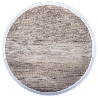 Galileo Στρογγυλός δίσκος 33 cm από πλαστικό PP με ξύλινη όψη, με δ...