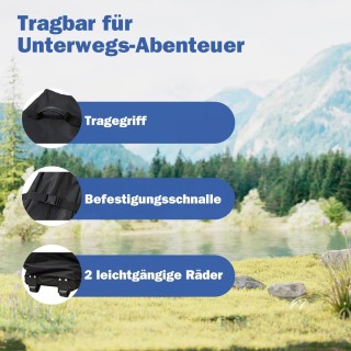 Costway Ρυθμιζόμενο Σκίαστρο 3x4,5m με Rollentasche και Σκοινιά - Σ...