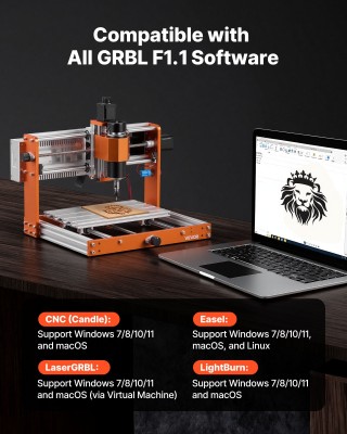 VEVOR Μηχανή CNC Router 500W, 3-Άξονη με Χώρο Εργασίας 300x180x80mm...
