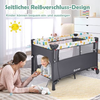 Costway Πολυλειτουργική 5-σε-1 Κούνια Μωρού με Ρυθμιζόμενο Ύψος κα... Costway Πολυλειτουργική 5-σε-1 Κούνια Μωρού με Ρυθμιζόμενο Ύψος κα...