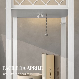 HOMCOM Μοντέρνα Λάμπα Δαπέδου 2 σε 1 με 3 Ράφια, Υποδοχή E27, 26 x ...