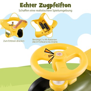 Costway  Παιδικό Αυτοκινητάκι Οδήγησης με Τιμόνι & Κουμπί Ήχου Σφυρ...