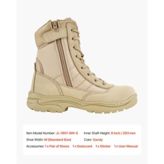 VEVOR Ανδρικές Στρατιωτικές Μποτίνες 203 mm Με Φερμουάρ, Χρώμα Άμμο... VEVOR Ανδρικές Στρατιωτικές Μποτίνες 203 mm Με Φερμουάρ, Χρώμα Άμμο...