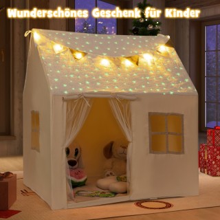 Costway Παιδική Σκηνή Εσωτερικού Χώρου 119 x 104 x 129 cm  με Φωτει...