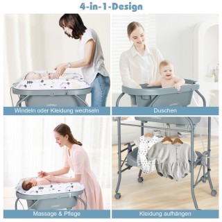 Costway Πάγκος Αλλαγής με Μπανιέρα για Μωρά - Πολυλειτουργικός και... Costway Πάγκος Αλλαγής με Μπανιέρα για Μωρά - Πολυλειτουργικός και...