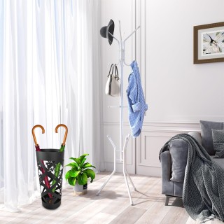 BAKAJI  Μαύρη Ομπρελοθήκη για Είσοδο με Λουλουδάτο Σχέδιο Ομπρελοθή...