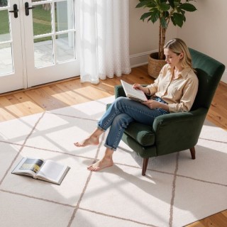 VEVOR Μαλακό Χαλί Εσωτερικού Χώρου, 1.83 x 2.74 μ, Χνουδωτό Μπεζ Χα... VEVOR Μαλακό Χαλί Εσωτερικού Χώρου, 1.83 x 2.74 μ, Χνουδωτό Μπεζ Χα...