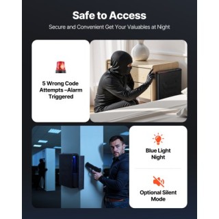 VEVOR Χρηματοκιβώτιο Όπλων: Συρόμενο Ασφαλές Κουτί Πιστολιού με Δακ... VEVOR Χρηματοκιβώτιο Όπλων: Συρόμενο Ασφαλές Κουτί Πιστολιού με Δακ...