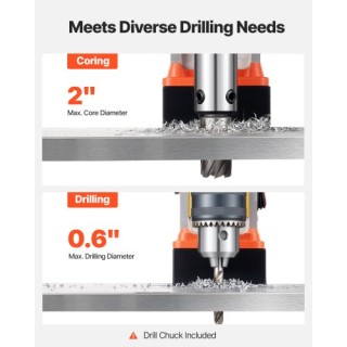 VEVOR Μαγνητικό Δράπανο 1350W με Διάμετρο Διάτρησης 50mm (0-800RPM)...