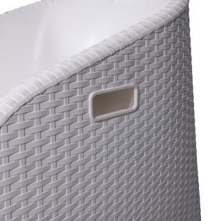 Galileo Καρέκλα εξωτερικού χώρου από πλαστικό PP με εφέ ρατάν σε λε...