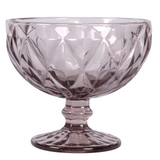 Galileo Σετ 6 κυπέλλων παγωτού μωβ 400 ml με σκαλισμένη επιφάνεια E...