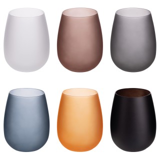 Villa DEste Σετ 6 ποτήρια νερού 600 ml από γυαλί με εφέ frosted Ca... Villa DEste Σετ 6 ποτήρια νερού 600 ml από γυαλί με εφέ frosted Ca...