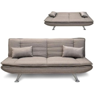 BAKAJI  Καναπές-κρεβάτι Γενεύη Κλικ Κλακ 3 Θέσεων Υφασμάτινος Μεταλ...