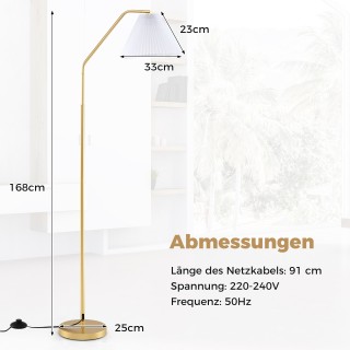 Costway Επιδαπέδιο Φωτιστικό Καθιστικού 168cm με Υποδοχή E27 EU101... Costway Επιδαπέδιο Φωτιστικό Καθιστικού 168cm με Υποδοχή E27 EU101...