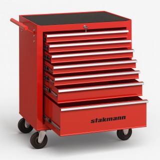 STAKMANN Καρότσι Εργαλείων με 7 Συρτάρια Κόκκινο Καρότσι για Εργαλε...