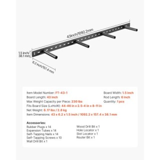 VEVOR Βαριάς Χρήσης Επικρεμαστή Στηρίγματος Ραφιού 43 ιντσών ZTFDZJ... VEVOR Βαριάς Χρήσης Επικρεμαστή Στηρίγματος Ραφιού 43 ιντσών ZTFDZJ...