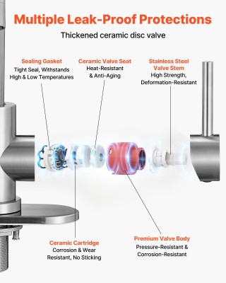 VEVOR Περιστρεφόμενη Βρύση Νεροχύτη 360° με Ψηλή Καμπύλη & Διαχείρι... VEVOR Περιστρεφόμενη Βρύση Νεροχύτη 360° με Ψηλή Καμπύλη & Διαχείρι...