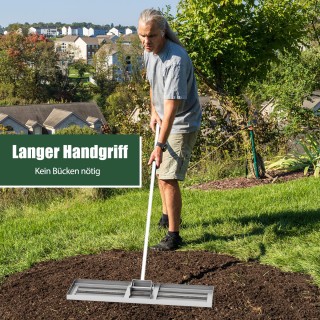 Costway Εργονομική Μεταλλική Τσουγκράνα Εξομάλυνσης Γκαζόν Ασημί GT... Costway Εργονομική Μεταλλική Τσουγκράνα Εξομάλυνσης Γκαζόν Ασημί GT...