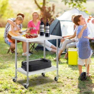 Τραπέζι Εργασίας Ανοξείδωτο VEVOR 24x36 με Ρόδες  CFBXGGZTLCDJ3O0M6V0