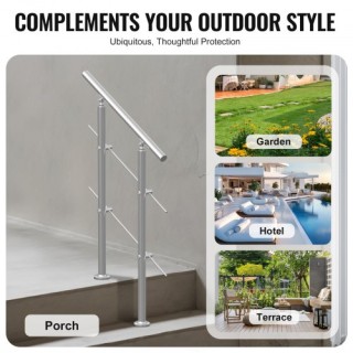 VEVOR Κουπαστές 80cm για Εξωτερικά Σκαλοπάτια με 2 Σταυρούς για Βε... VEVOR Κουπαστές 80cm για Εξωτερικά Σκαλοπάτια με 2 Σταυρούς για Βε...