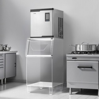 VEVOR Εμπορική Μηχανή Πάγου - Μονάδα Κεφαλής, 136 kg/Ημέρα, Ανοξείδ...