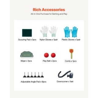 VEVOR Μπανιέρα Καλλωπισμού Σκύλων με Σκάλες και Ντους BXGCWYG34CZJF... VEVOR Μπανιέρα Καλλωπισμού Σκύλων με Σκάλες και Ντους BXGCWYG34CZJF...