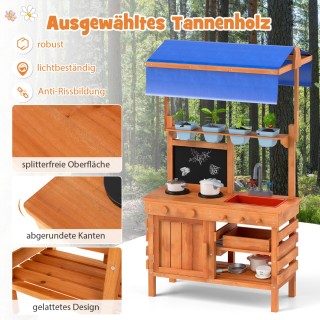 Costway Εξωτερική Κουζίνα Παιχνιδιού από Ξύλο Ελάτης με Ρυθμιζόμενη... Costway Εξωτερική Κουζίνα Παιχνιδιού από Ξύλο Ελάτης με Ρυθμιζόμενη...