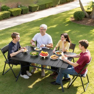 VEVOR Ορθογώνιο Μεταλλικό Τραπέζι Εξωτερικού Χώρου 150x96 εκ με Οπή... VEVOR Ορθογώνιο Μεταλλικό Τραπέζι Εξωτερικού Χώρου 150x96 εκ με Οπή...