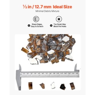 VEVOR Χαλκόχρωμο Γυαλί για Τζάκι 1/2-ίντσας, 10 λίβρες FHBLFGSGHBL1... VEVOR Χαλκόχρωμο Γυαλί για Τζάκι 1/2-ίντσας, 10 λίβρες FHBLFGSGHBL1...