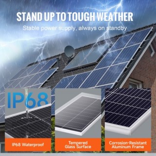 Σετ Ηλιακού Πάνελ VEVOR 100W Μονοκρυσταλλικό 12V & Ρυθμιστής Φόρτισ... Σετ Ηλιακού Πάνελ VEVOR 100W Μονοκρυσταλλικό 12V & Ρυθμιστής Φόρτισ...