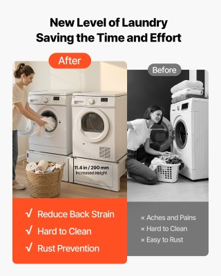 VEVOR Βάση Πλυντηρίου & Στεγνωτηρίου με Συρτάρι, 290mm, 150kg Φορτί... VEVOR Βάση Πλυντηρίου & Στεγνωτηρίου με Συρτάρι, 290mm, 150kg Φορτί...