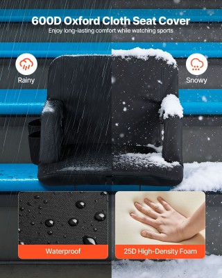 VEVOR Καρέκλα Σταδίου με Ρυθμιζόμενη Πλάτη και Μαξιλαράκι XYTYGZYHS...