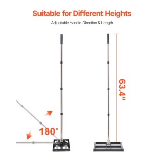 VEVOR Ράβδος Εξομάλυνσης Γκαζόν 17x10in με Ρυθμιζόμενη Λαβή 63.4in ...