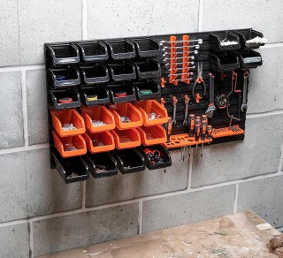 BLACK & DECKER BLACK+DECKER Σετ Οργάνωσης Τοίχου 43 τμχ Πλαστικός Ο...