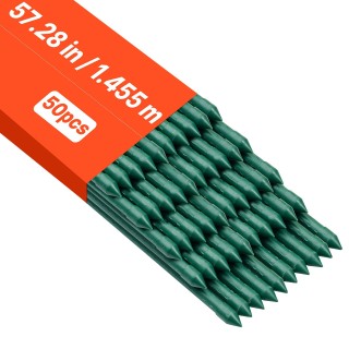 VEVOR Κοντάρια Κηπουρικής, Σετ 50 Τεμαχίων, Πλαστικοποιημένα Μεταλλ...