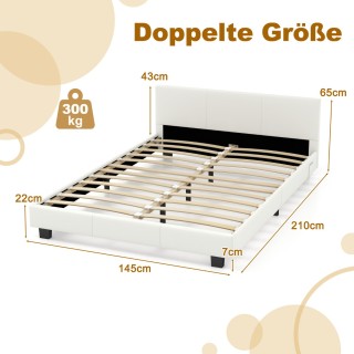 Πλαίσιο Διπλού Κρεβατιού με LED Φωτισμό και Πολυτελή Επένδυση από Τ... Πλαίσιο Διπλού Κρεβατιού με LED Φωτισμό και Πολυτελή Επένδυση από Τ...