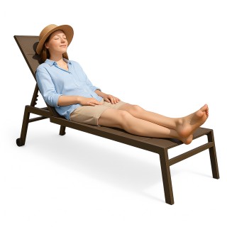 BAKAJI Πτυσσόμενη Ξαπλώστρα Κήπου με Ρόδες, 200x102x65 εκ Χρώμα Γκ... BAKAJI Πτυσσόμενη Ξαπλώστρα Κήπου με Ρόδες, 200x102x65 εκ Χρώμα Γκ...