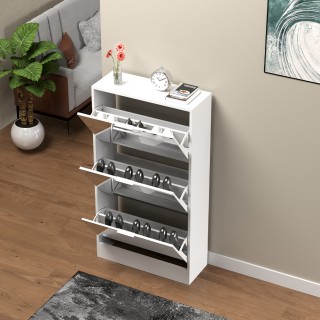 BAKAJI Ντουλάπα Παπουτσιών με 3 Πτυσσόμενες Καθρέφτες Πόρτες Εξοικο...