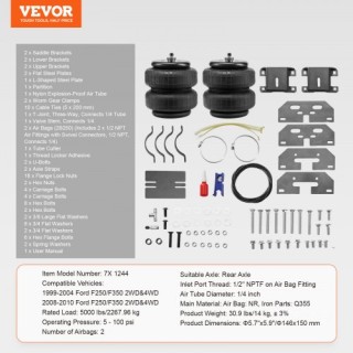 Σετ Αερανάρτησης VEVOR για Ford F250/F350 1999-2004 & 2008-2010 2WD... Σετ Αερανάρτησης VEVOR για Ford F250/F350 1999-2004 & 2008-2010 2WD...