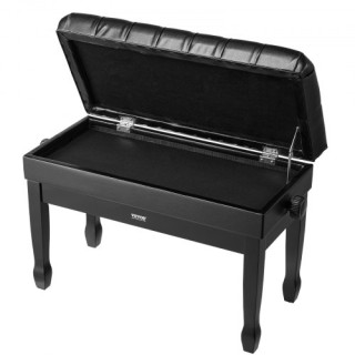 VEVOR Ρυθμιζόμενο Πάγκος Πιάνου με Αποθηκευτικό Χώρο και Μαξιλαρωμέ...