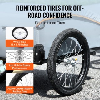 VEVOR Τρέιλερ Ποδηλάτου, 45kg Φορτίο, Αναδιπλούμενο, Αδιάβροχο, 16 ... VEVOR Τρέιλερ Ποδηλάτου, 45kg Φορτίο, Αναδιπλούμενο, Αδιάβροχο, 16 ...